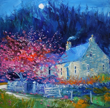 Spring eveninglight Barnluasgan Knapdale 16x16